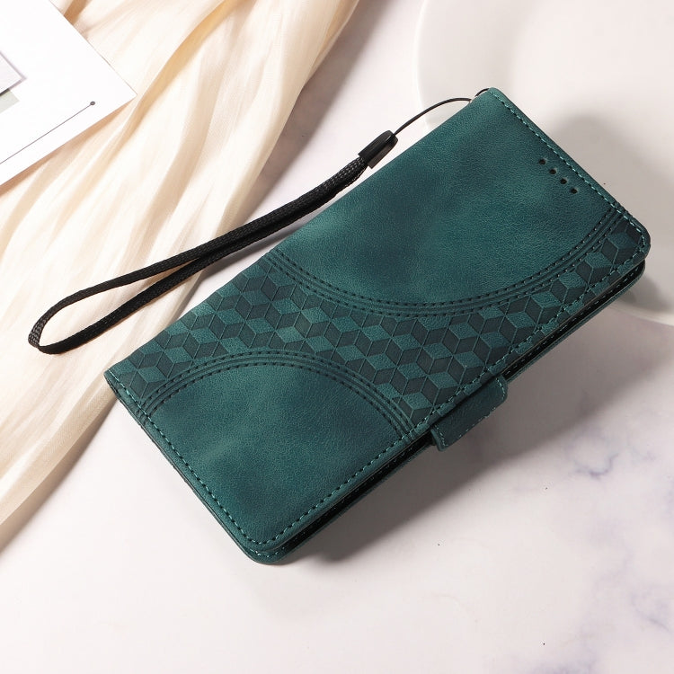 For Google Pixel 9 / 9 Pro Embossed Rhombus Starry Leather Phone Case(Green) - Google Cases by PMC TechLife | Online Shopping South Africa | PMC TechLife | Buy Now Pay Later Mobicred