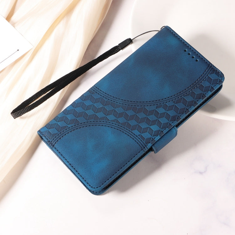 For Google Pixel 9 / 9 Pro Embossed Rhombus Starry Leather Phone Case(Blue) - Google Cases by PMC TechLife | Online Shopping South Africa | PMC TechLife | Buy Now Pay Later Mobicred