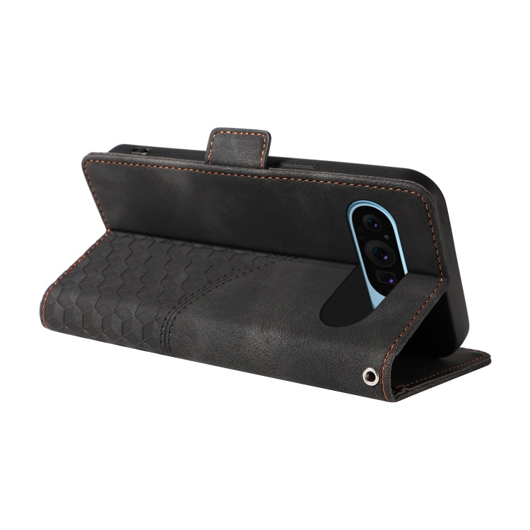 For Google Pixel 9 / 9 Pro Embossed Rhombus Starry Leather Phone Case(Black) - free shipping - PMC TechLife - Order now!