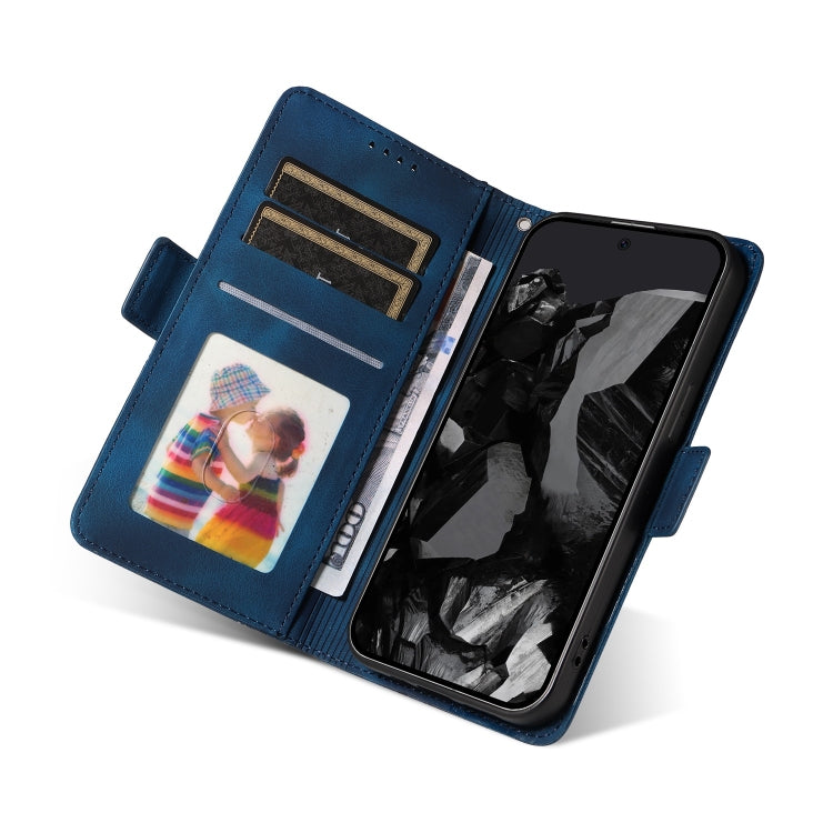 For Google Pixel 9 Pro XL Embossed Rhombus Starry Leather Phone Case(Blue) - Google Cases by PMC TechLife | Online Shopping South Africa | PMC TechLife | Buy Now Pay Later Mobicred