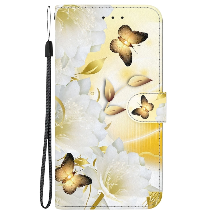For Xiaomi Redmi K70 Pro / K70 Crystal Texture Colored Drawing Leather Phone Case(Gold Butterfly Epiphyllum) - free shipping - PMC Jewellery - Order now!