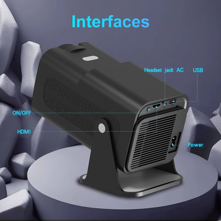 Y6S 4K Android 12.0 Portable Home HD Mini WiFi Projector(UK Plug) - Mini Projector by PMC TechLife | Online Shopping South Africa | PMC TechLife | Buy Now Pay Later Mobicred