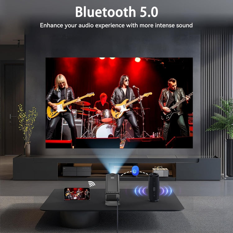 Y6S 4K Android 12.0 Portable Home HD Mini WiFi Projector(UK Plug) - Mini Projector by PMC TechLife | Online Shopping South Africa | PMC TechLife | Buy Now Pay Later Mobicred