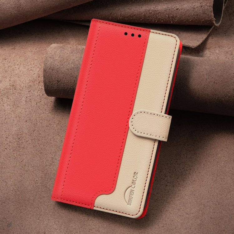 For iPhone 16 Plus Color Matching RFID Anti-theft Leather Phone Case(Red) - iPhone 16 Plus Cases by PMC TechLife | Online Shopping South Africa | PMC TechLife | Buy Now Pay Later Mobicred