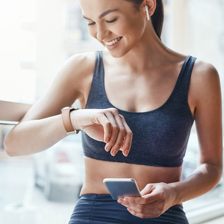 22mm Magnetic Silver Buckle Silicone Leather Watch Band(Pink) - free shipping - PMC TechLife - Order now!