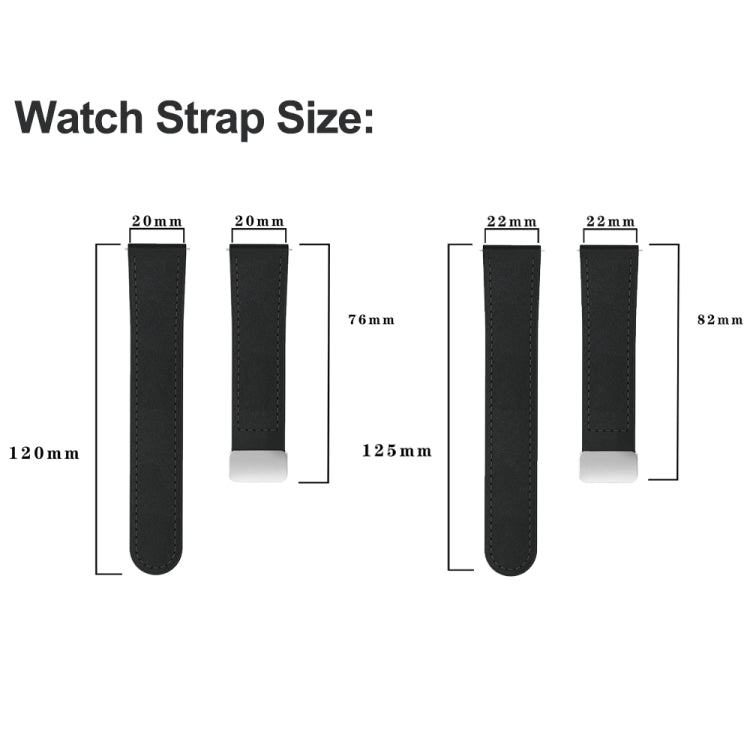 20mm Magnetic Silver Buckle Silicone Leather Watch Band(Midnight Blue) - free shipping - PMC TechLife - Order now!