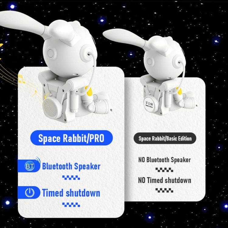 G002 Space Rabbit Starry Sky Projection Lamp Bluetooth Speaker 2 in 1 Laser Light(White) - free shipping - PMc TechLife - Order now!