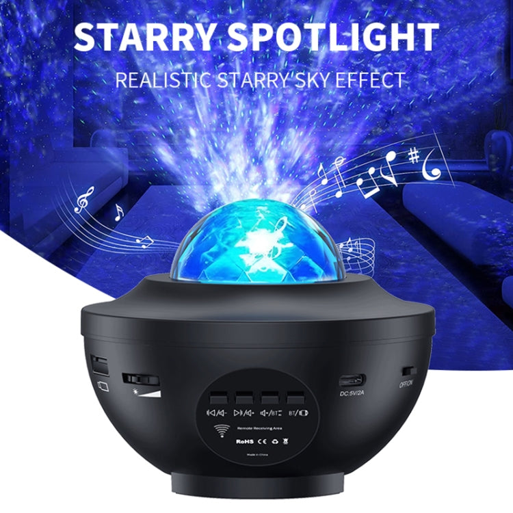 G004 Small Bowl Starry Projection Lamp Laser Light with Bluetooth Speaker(Black) - Projection Lamp by PMc TechLife | Online Shopping South Africa | PMc TechLife | Buy Now Pay Later Mobicred