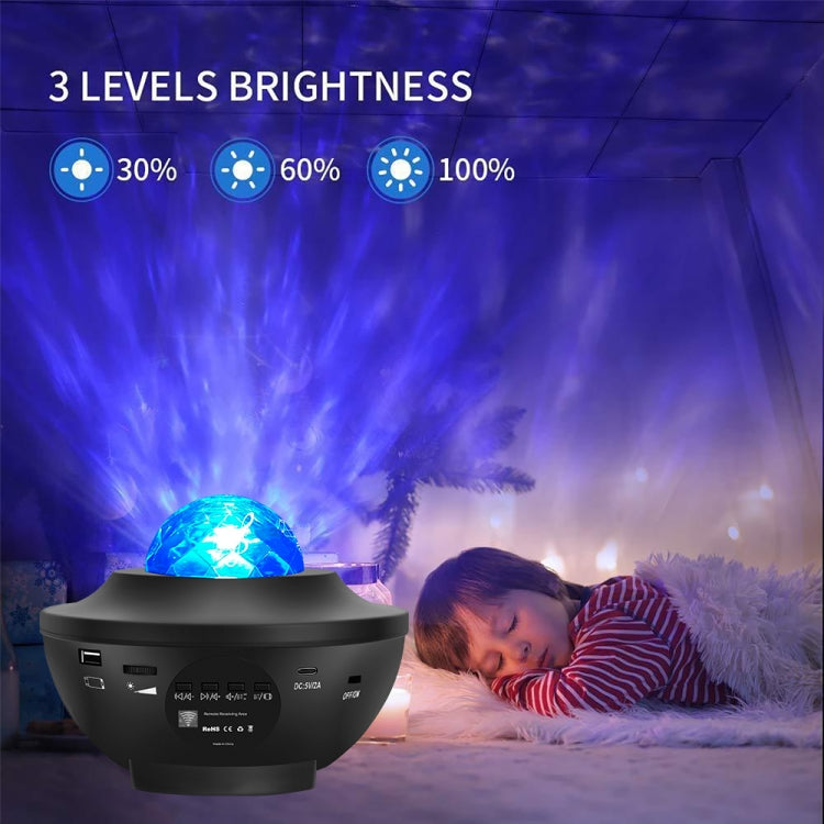 G004 Small Bowl Starry Projection Lamp Laser Light with Bluetooth Speaker(Black) - Projection Lamp by PMc TechLife | Online Shopping South Africa | PMc TechLife | Buy Now Pay Later Mobicred