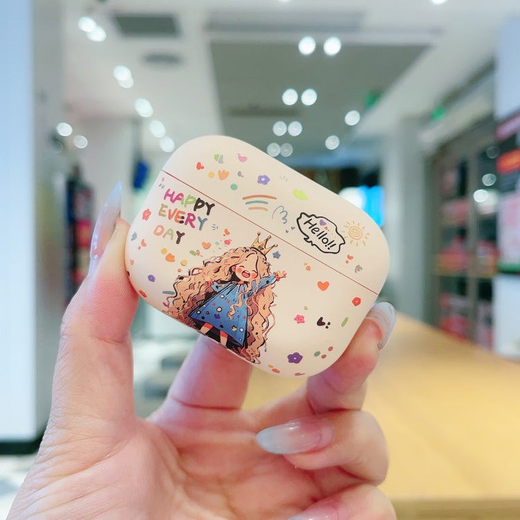 For AirPods Pro 2 Girl Pattern Earbuds Box Frosted TPU Case(Crown) - free shipping - PMC Jewellery - Order now!