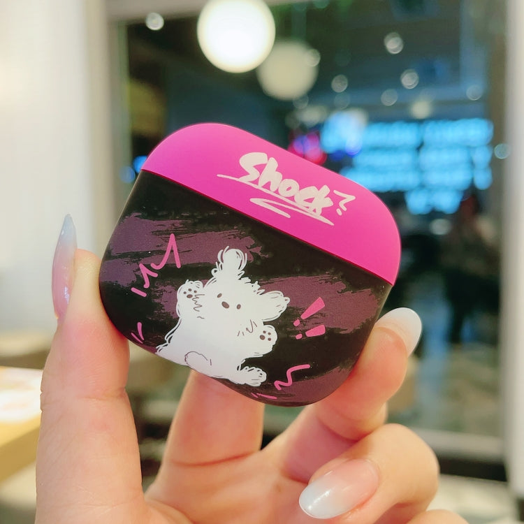 For AirPods 3 Cat and Dog Pattern Earbuds Box Frosted TPU Case(Shocking Dog) - For AirPods 3 by PMC Jewellery | Online Shopping South Africa | PMC Jewellery | Buy Now Pay Later Mobicred