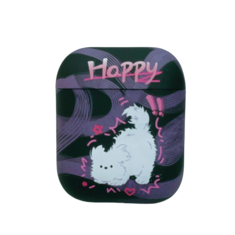 For AirPods 2 / 1 Cat and Dog Pattern Earbuds Box Frosted TPU Case(Exploring Dog) - For AirPods 1/2 by PMC Jewellery | Online Shopping South Africa | PMC Jewellery | Buy Now Pay Later Mobicred