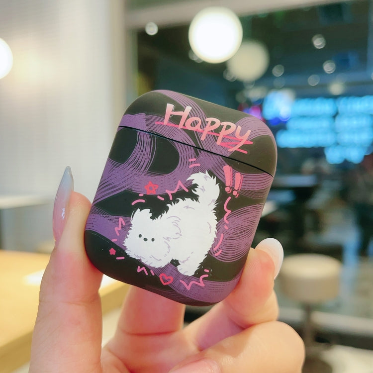 For AirPods 2 / 1 Cat and Dog Pattern Earbuds Box Frosted TPU Case(Exploring Dog) - For AirPods 1/2 by PMC Jewellery | Online Shopping South Africa | PMC Jewellery | Buy Now Pay Later Mobicred