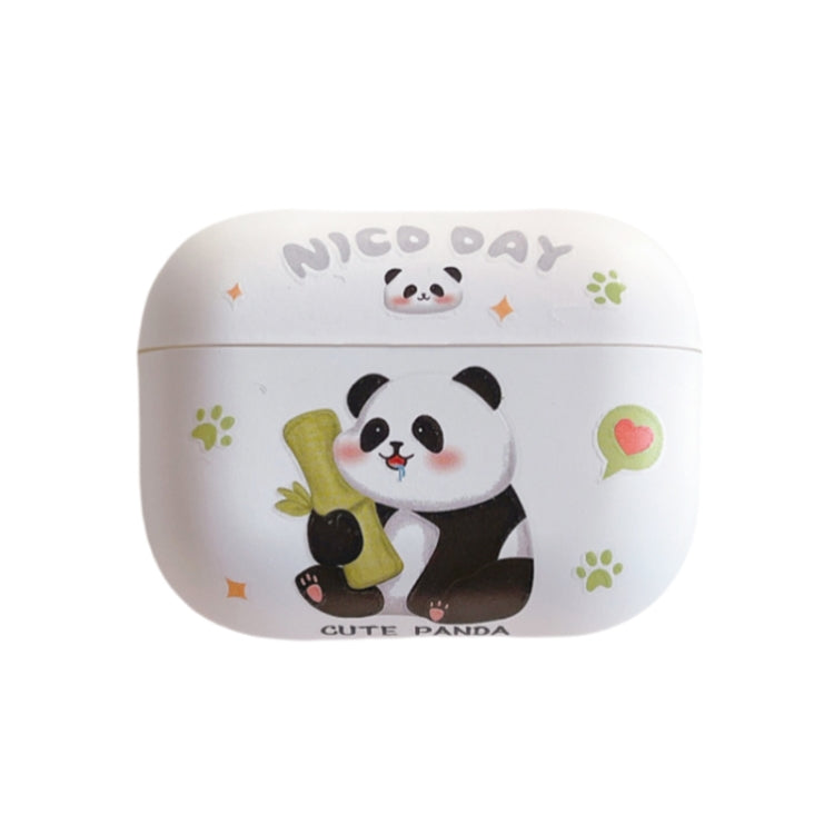 For AirPods Pro 2 Panda Pattern Earbuds Box Frosted TPU Case(Cute Panda) - For AirPods Pro 2 by PMC Jewellery | Online Shopping South Africa | PMC Jewellery | Buy Now Pay Later Mobicred