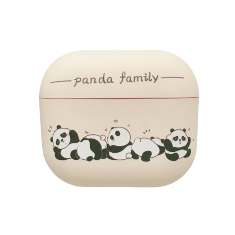 For AirPods 3 Panda Pattern Earbuds Box Frosted TPU Case(Panda Family) - For AirPods 3 by PMC Jewellery | Online Shopping South Africa | PMC Jewellery | Buy Now Pay Later Mobicred