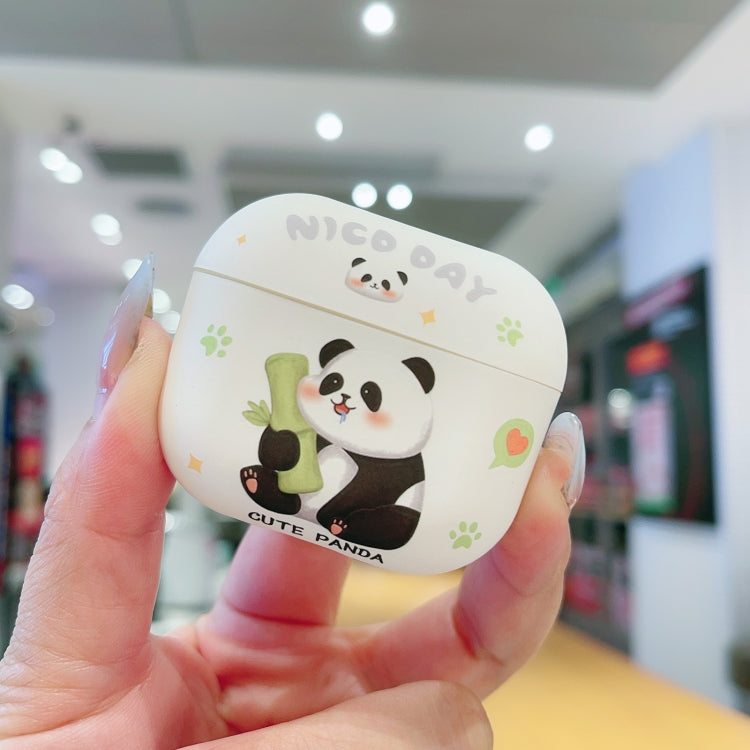 For AirPods 3 Panda Pattern Earbuds Box Frosted TPU Case(Cute Panda) - For AirPods 3 by PMC Jewellery | Online Shopping South Africa | PMC Jewellery | Buy Now Pay Later Mobicred