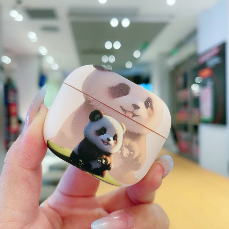 For AirPods 3 Phantom Panda Pattern Earbuds Box Frosted TPU Case(White) - For AirPods 3 by PMC Jewellery | Online Shopping South Africa | PMC Jewellery | Buy Now Pay Later Mobicred