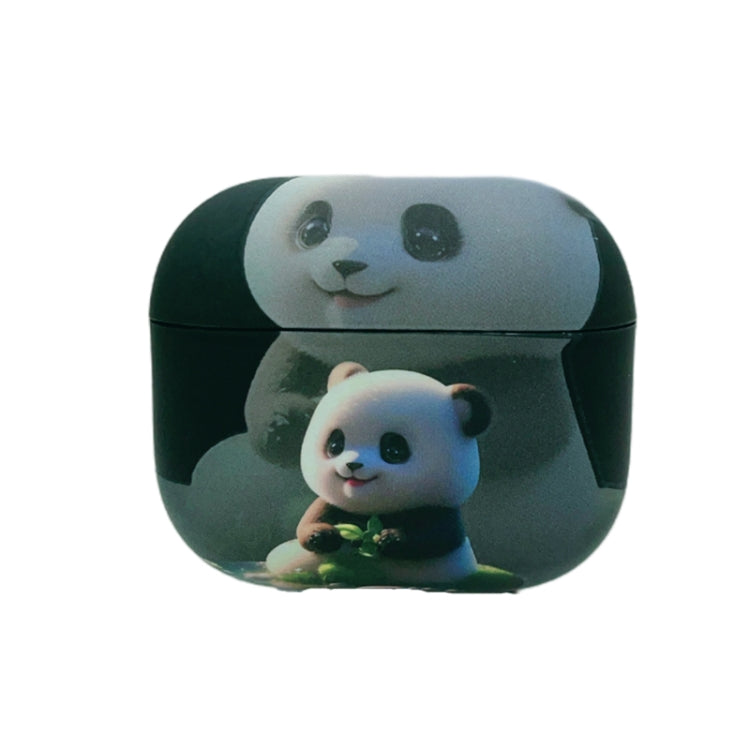 For AirPods 3 Phantom Panda Pattern Earbuds Box Frosted TPU Case(Black) - For AirPods 3 by PMC Jewellery | Online Shopping South Africa | PMC Jewellery | Buy Now Pay Later Mobicred
