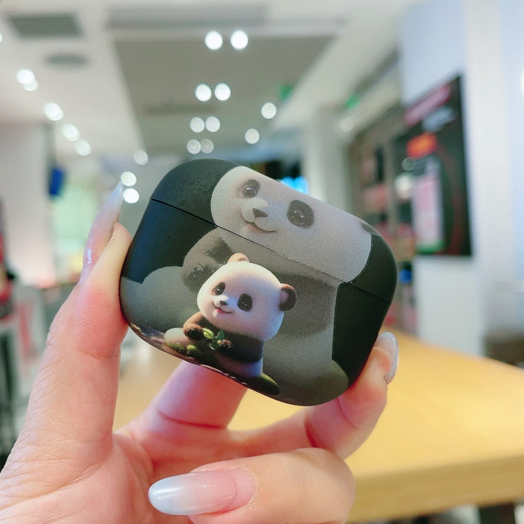 For AirPods Pro Phantom Panda Pattern Earbuds Box Frosted TPU Case(Black) - For AirPods Pro by PMC Jewellery | Online Shopping South Africa | PMC Jewellery | Buy Now Pay Later Mobicred