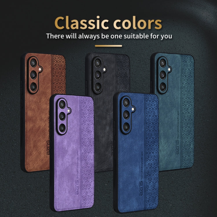 For Samsung Galaxy S24 FE 5G AZNS 3D Embossed Skin Feel Phone Case(Brown) - free shipping - PMC Jewellery - Order now!