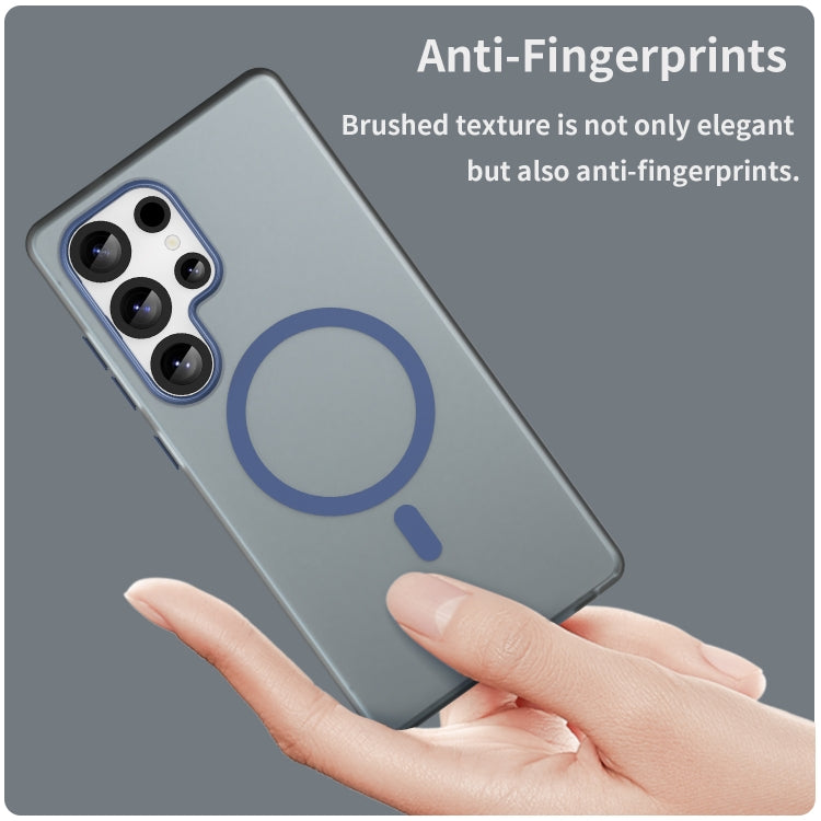 For Samsung Galaxy S25 Ultra MagSafe Frosted Translucent TPU + PC Full Coverage Phone Case(Dark Blue) - Galaxy S25 Ultra 5G Cases by PMC Jewellery | Online Shopping South Africa | PMC Jewellery | Buy Now Pay Later Mobicred