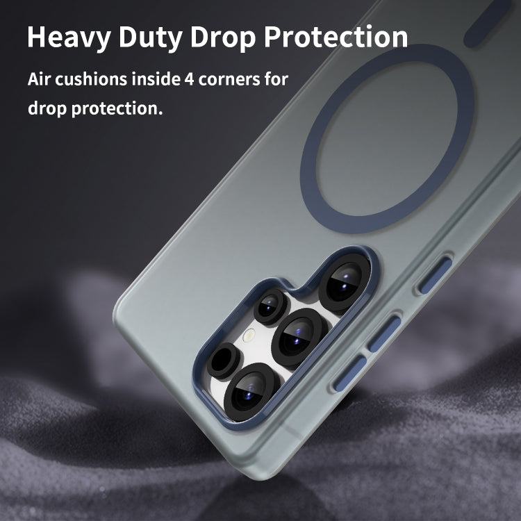 For Samsung Galaxy S25 Ultra MagSafe Frosted Translucent TPU + PC Full Coverage Phone Case(Dark Blue) - Galaxy S25 Ultra 5G Cases by PMC Jewellery | Online Shopping South Africa | PMC Jewellery | Buy Now Pay Later Mobicred