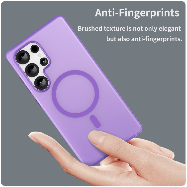 For Samsung Galaxy S25 Ultra MagSafe Frosted Translucent TPU + PC Full Coverage Phone Case(Dark Purple) - Galaxy S25 Ultra 5G Cases by PMC Jewellery | Online Shopping South Africa | PMC Jewellery | Buy Now Pay Later Mobicred