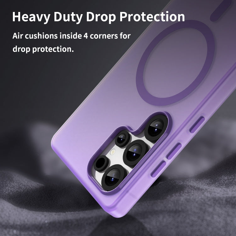 For Samsung Galaxy S25 Ultra MagSafe Frosted Translucent TPU + PC Full Coverage Phone Case(Dark Purple) - Galaxy S25 Ultra 5G Cases by PMC Jewellery | Online Shopping South Africa | PMC Jewellery | Buy Now Pay Later Mobicred