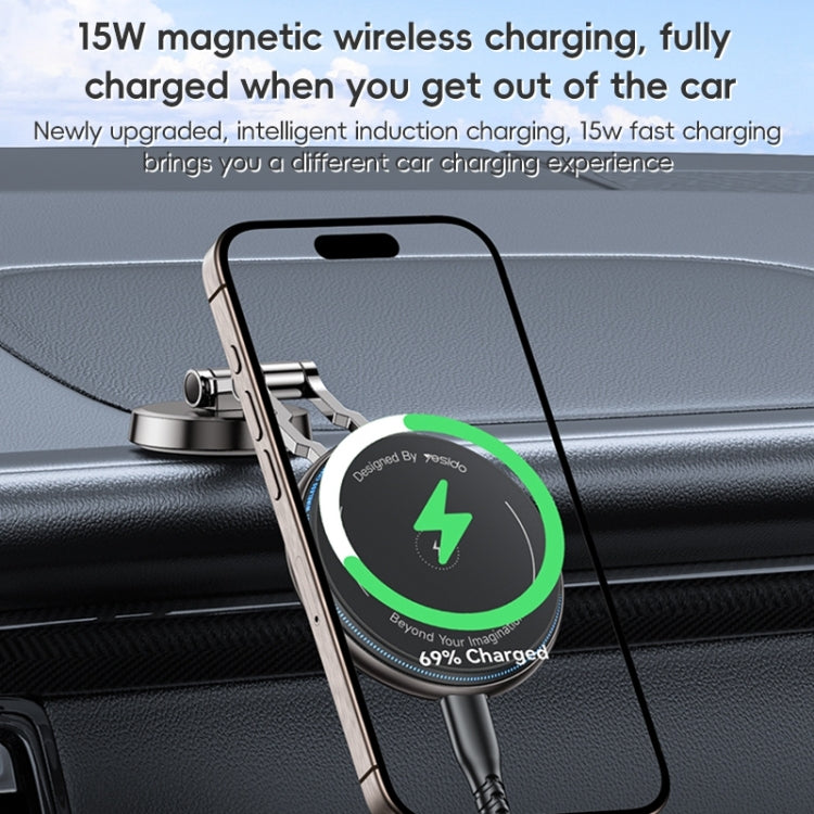 Yesido C306 15W Car Magnetic Wireless Charging Holder(Black) - free shipping - PMC TechLife - Order now!