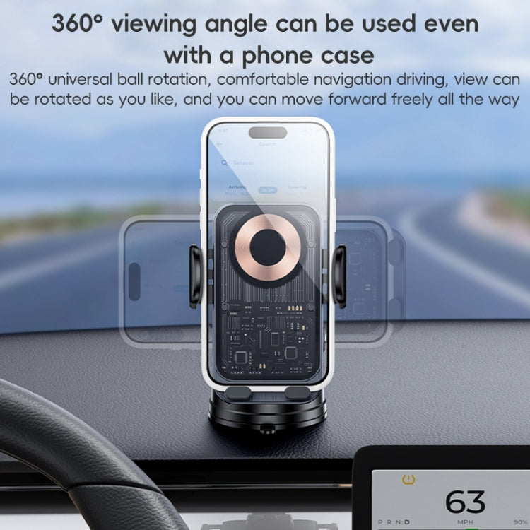 Yesido C307 15W Suction Cup Car Wireless Charging Holder(Black) - free shipping - PMC TechLife - Order now!