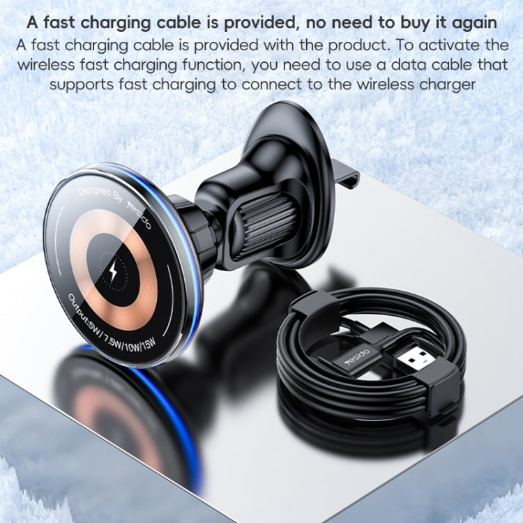 Yesido C308 15W Air Outlet Car MagSafe Magnetic Wireless Charging Holder(Black) - free shipping - PMC TechLife - Order now!