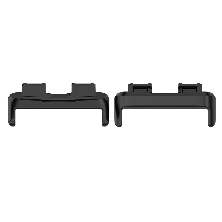 For Huawei Band 10 / 9 / 8 1 Pair Stainless Steel Metal Watch Band Connector(Black) - Other Accessories by PMc TechLife | Online Shopping South Africa | PMc TechLife | Buy Now Pay Later Mobicred