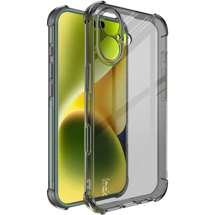 For iPhone 16 imak Shockproof Airbag TPU Phone Case(Transparent Black) - free shipping - PMC TechLife - Order now!