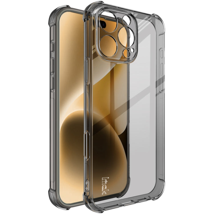 For iPhone 16 Pro Max imak Shockproof Airbag TPU Phone Case(Transparent Black) - free shipping - PMC Jewellery - Order now!