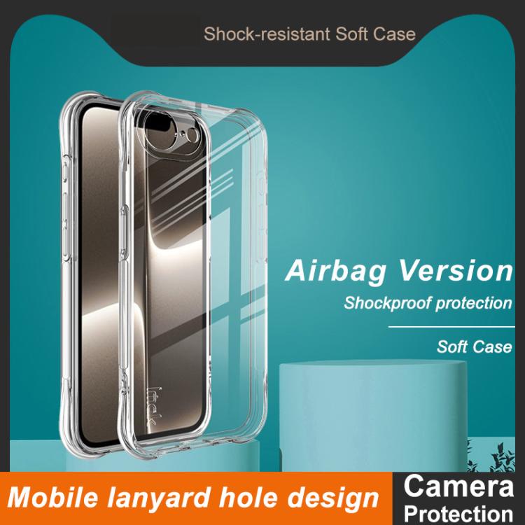 For iPhone 16e imak Shockproof Airbag TPU Phone Case(Transparent) - iPhone 16e Cases by imak | Online Shopping South Africa | PMC TechLife | Buy Now Pay Later Mobicred