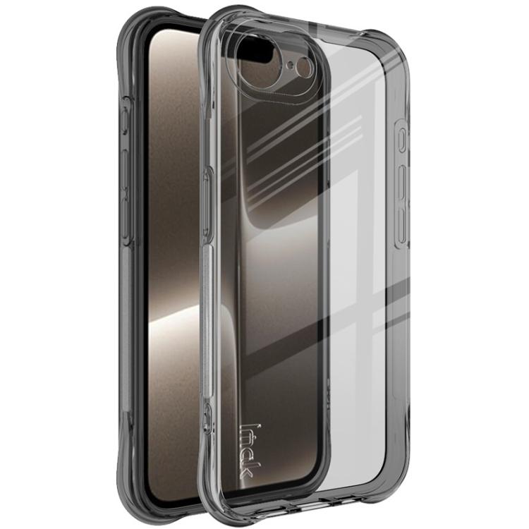 For iPhone 16e imak Shockproof Airbag TPU Phone Case(Transparent Black) - iPhone 16e Cases by imak | Online Shopping South Africa | PMC TechLife | Buy Now Pay Later Mobicred
