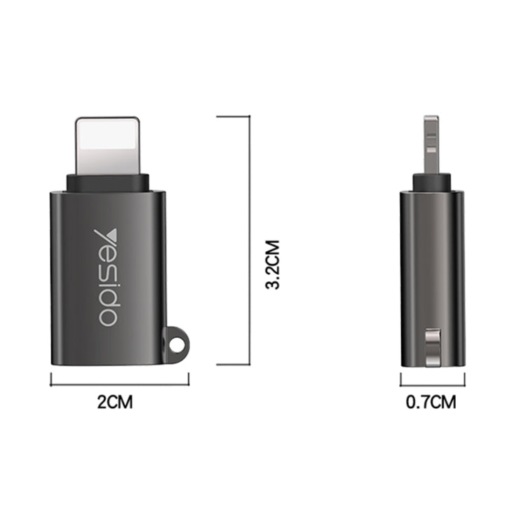 Yesido GS14 8 Pin to USB 3.0 OTG Adapter(Black) - free shipping - PMC Jewellery - Order now!