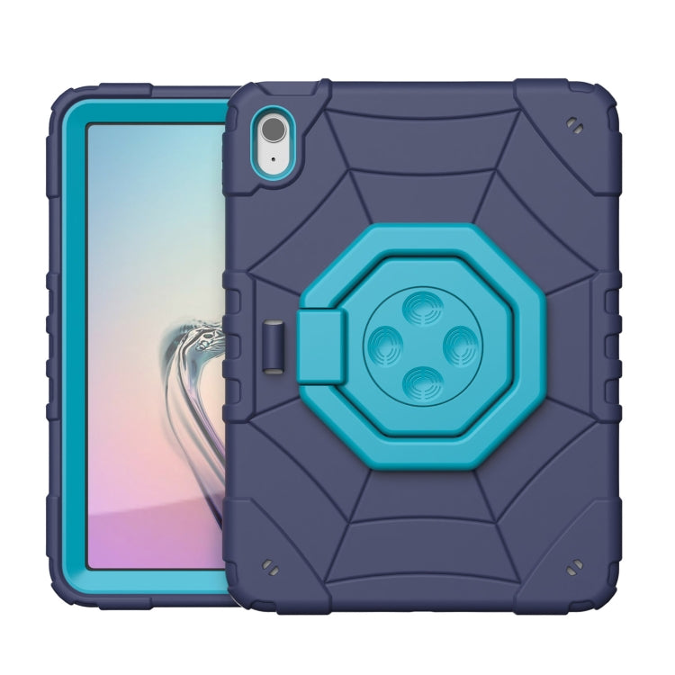For iPad Air 11 2024 Spider Turntable Handle Stress Relief Tablet Case(Navy Blue Blue) - iPad Air 11 2024 Cases by PMC TechLife | Online Shopping South Africa | PMC TechLife | Buy Now Pay Later Mobicred