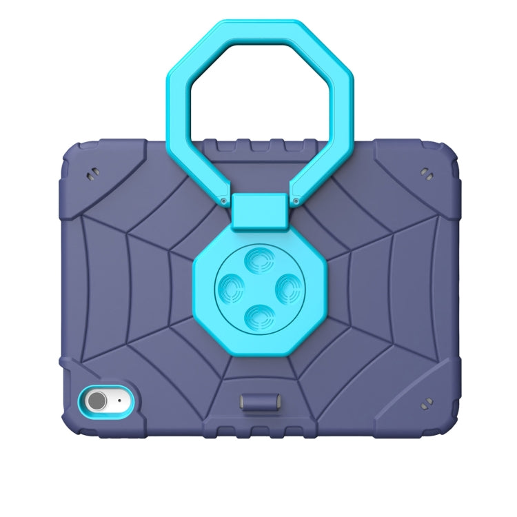 For iPad Air 11 2024 Spider Turntable Handle Stress Relief Tablet Case(Navy Blue Blue) - iPad Air 11 2024 Cases by PMC TechLife | Online Shopping South Africa | PMC TechLife | Buy Now Pay Later Mobicred
