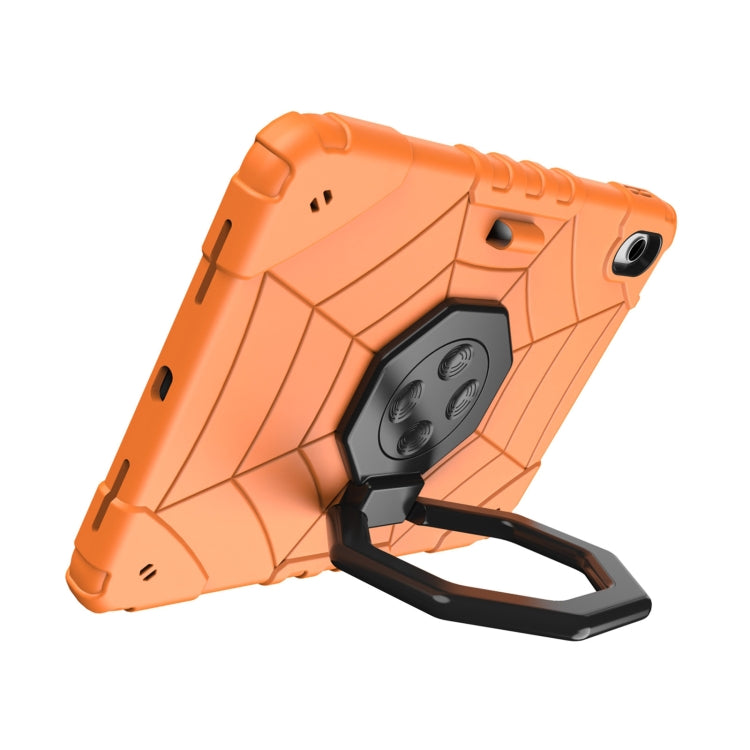For iPad Air 11 2024 Spider Turntable Handle Stress Relief Tablet Case(Orange Black) - iPad Air 11 2024 Cases by PMC TechLife | Online Shopping South Africa | PMC TechLife | Buy Now Pay Later Mobicred