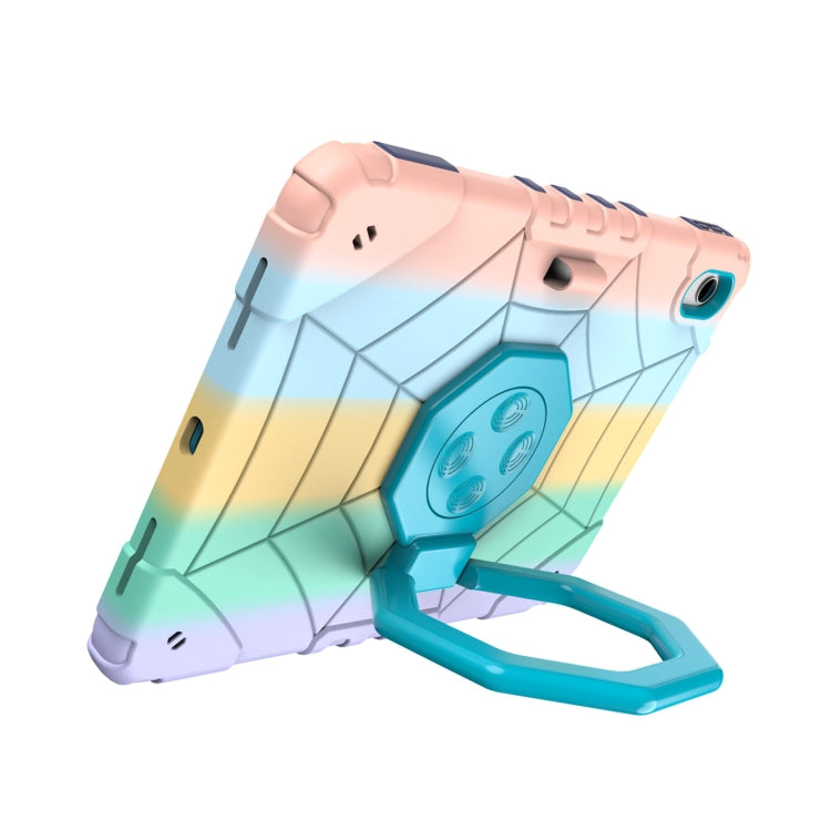 For iPad Air 11 2024 Spider Turntable Handle Stress Relief Tablet Case(Gradient Color Blue) - iPad Air 11 2024 Cases by PMC TechLife | Online Shopping South Africa | PMC TechLife | Buy Now Pay Later Mobicred