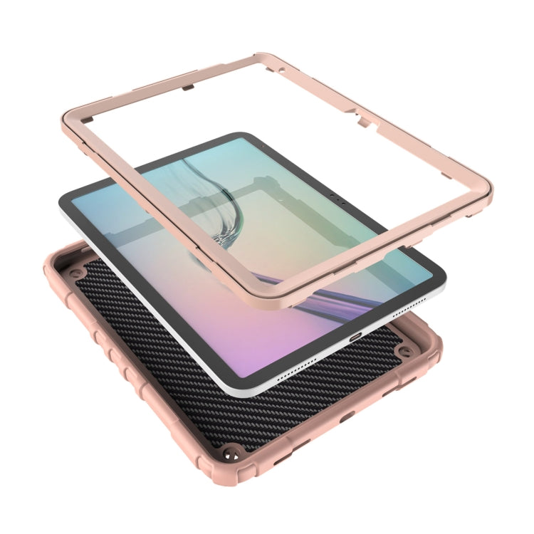 For iPad Air 11 2024 Spider Turntable Handle Stress Relief Tablet Case(Rose Gold) - iPad Air 11 2024 Cases by PMC TechLife | Online Shopping South Africa | PMC TechLife | Buy Now Pay Later Mobicred