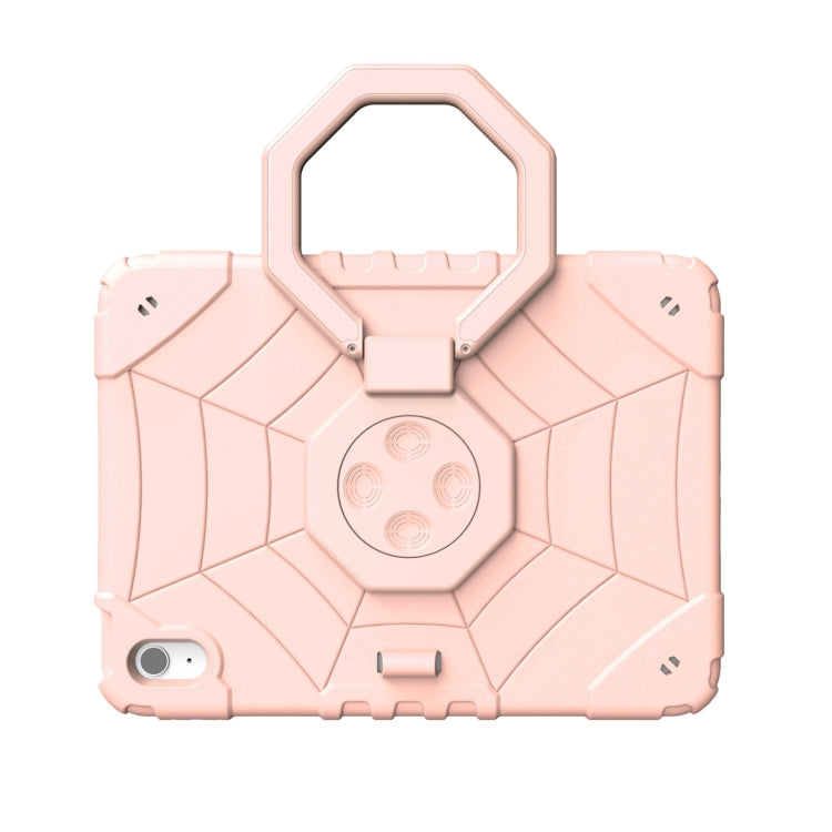 For iPad Air 11 2024 Spider Turntable Handle Stress Relief Tablet Case(Rose Gold) - iPad Air 11 2024 Cases by PMC TechLife | Online Shopping South Africa | PMC TechLife | Buy Now Pay Later Mobicred