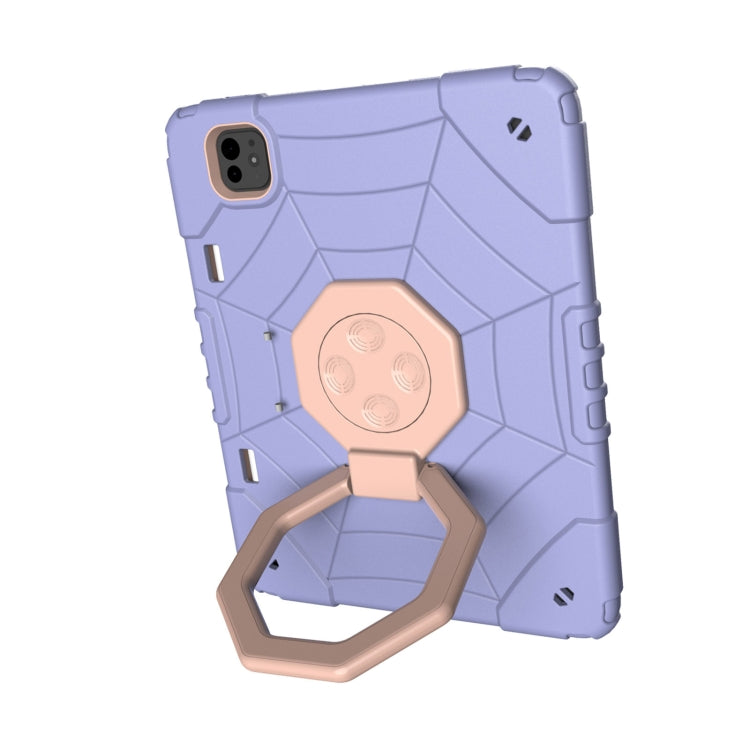 For iPad Pro 11 2024 Spider Turntable Handle Stress Relief Tablet Case(Purple Gold) - iPad Pro 11 2024 Cases by PMC TechLife | Online Shopping South Africa | PMC TechLife | Buy Now Pay Later Mobicred