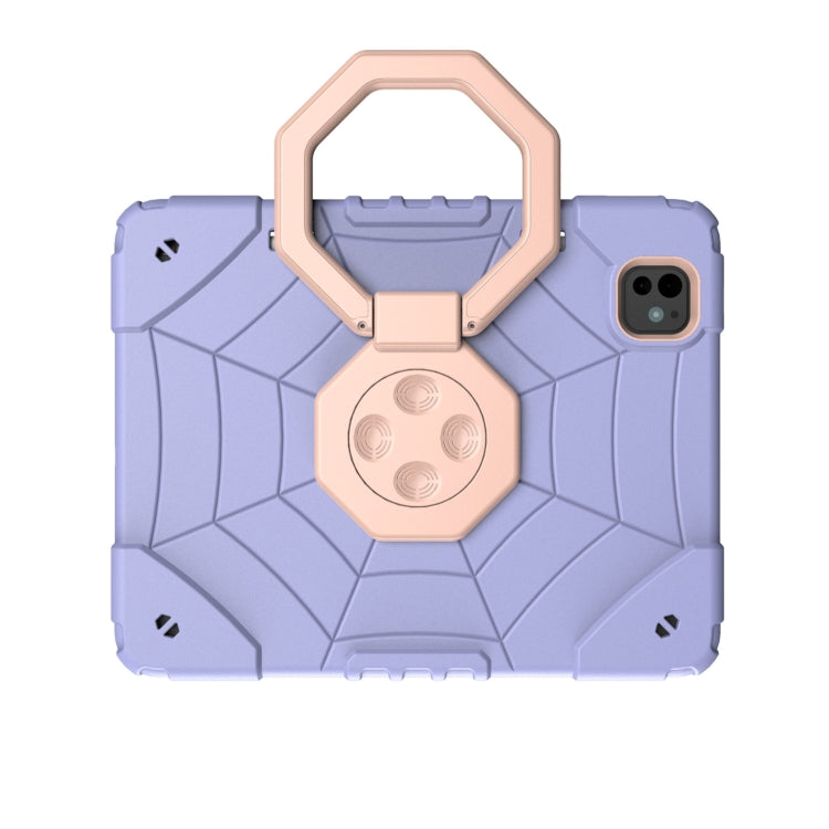 For iPad Pro 11 2024 Spider Turntable Handle Stress Relief Tablet Case(Purple Gold) - iPad Pro 11 2024 Cases by PMC TechLife | Online Shopping South Africa | PMC TechLife | Buy Now Pay Later Mobicred