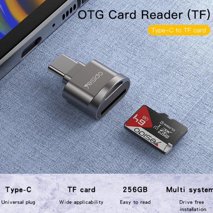 Yesido GS19 USB-C / Type-C to TF Card OTG Mini Card Reader(Black) - free shipping - PMC Jewellery - Order now!