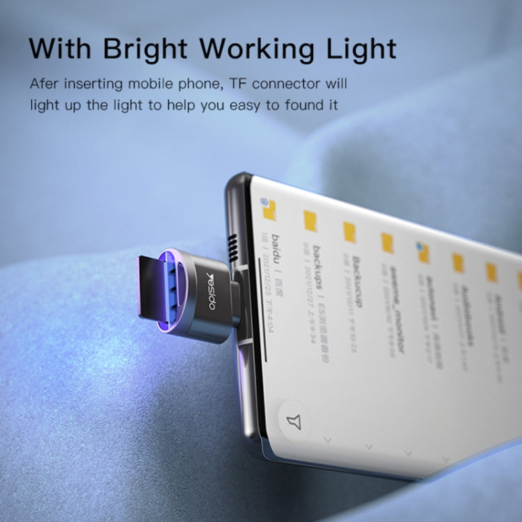 Yesido GS19 USB-C / Type-C to TF Card OTG Mini Card Reader(Black) - free shipping - PMC Jewellery - Order now!