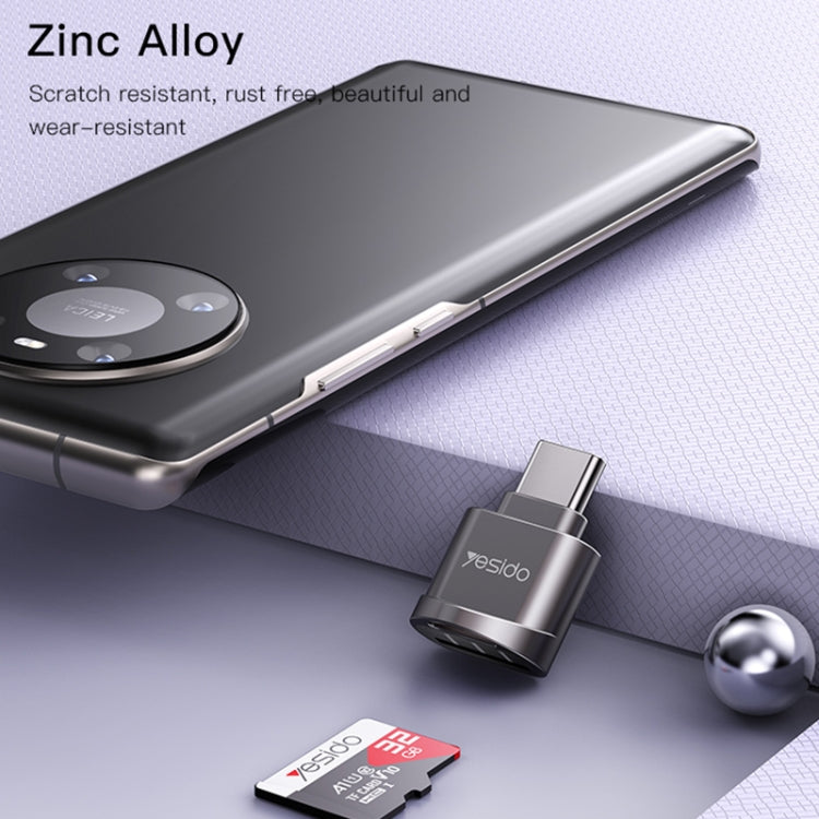Yesido GS19 USB-C / Type-C to TF Card OTG Mini Card Reader(Black) - free shipping - PMC Jewellery - Order now!