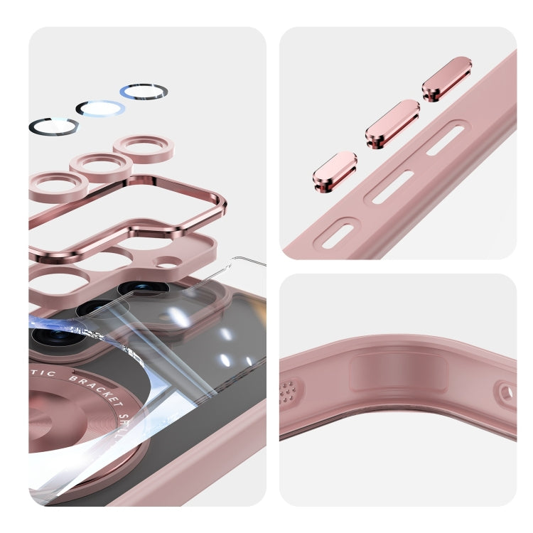 For Samsung Galaxy S25+ 5G 360 Holder MagSafe Acrylic Hybrid TPU Phone Case(Pink) - Galaxy S25+ 5G Cases by PMC TechLife | Online Shopping South Africa | PMC TechLife | Buy Now Pay Later Mobicred