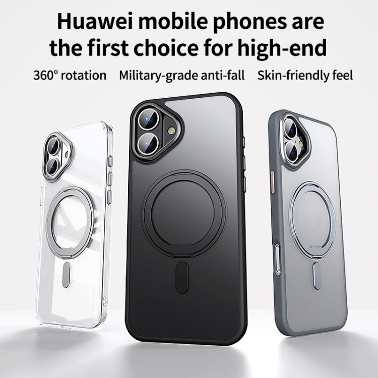 For iPhone 16 Plus 360 Rotating MagSafe Magnetic Frosted Phone Case(Purple) - iPhone 16 Plus Cases by PMC TechLife | Online Shopping South Africa | PMC TechLife | Buy Now Pay Later Mobicred